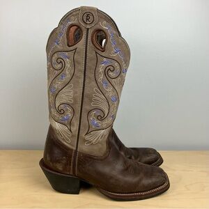 Tony Lama Women’s Size 8.0 B Asena Brown Leather Western Cowboy Boots
